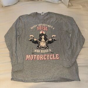 Motorcycle nurse long sleeve top